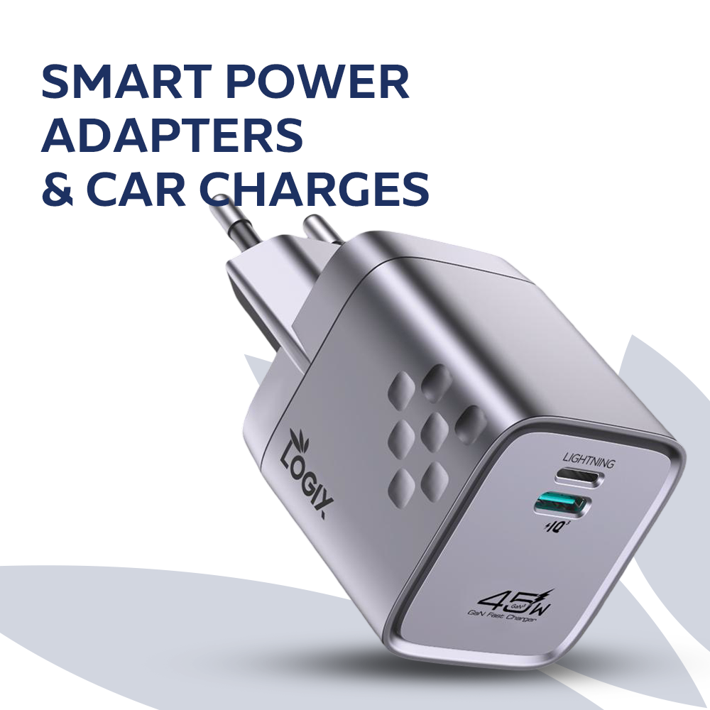 Smart Power Adapters & Car Chargers - Logix